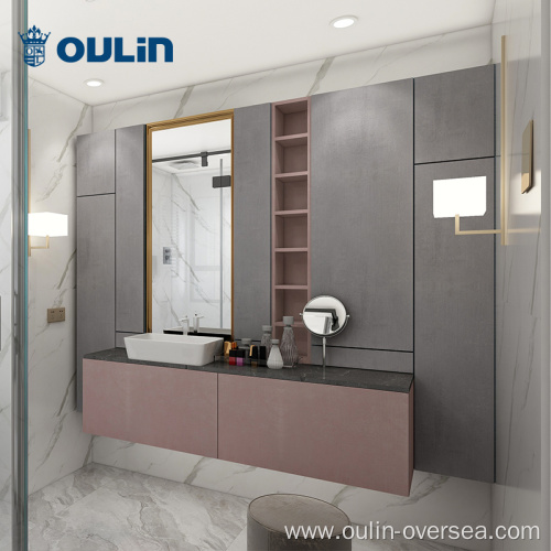 Simple modern design wooden vanity cabinet for bathrooms